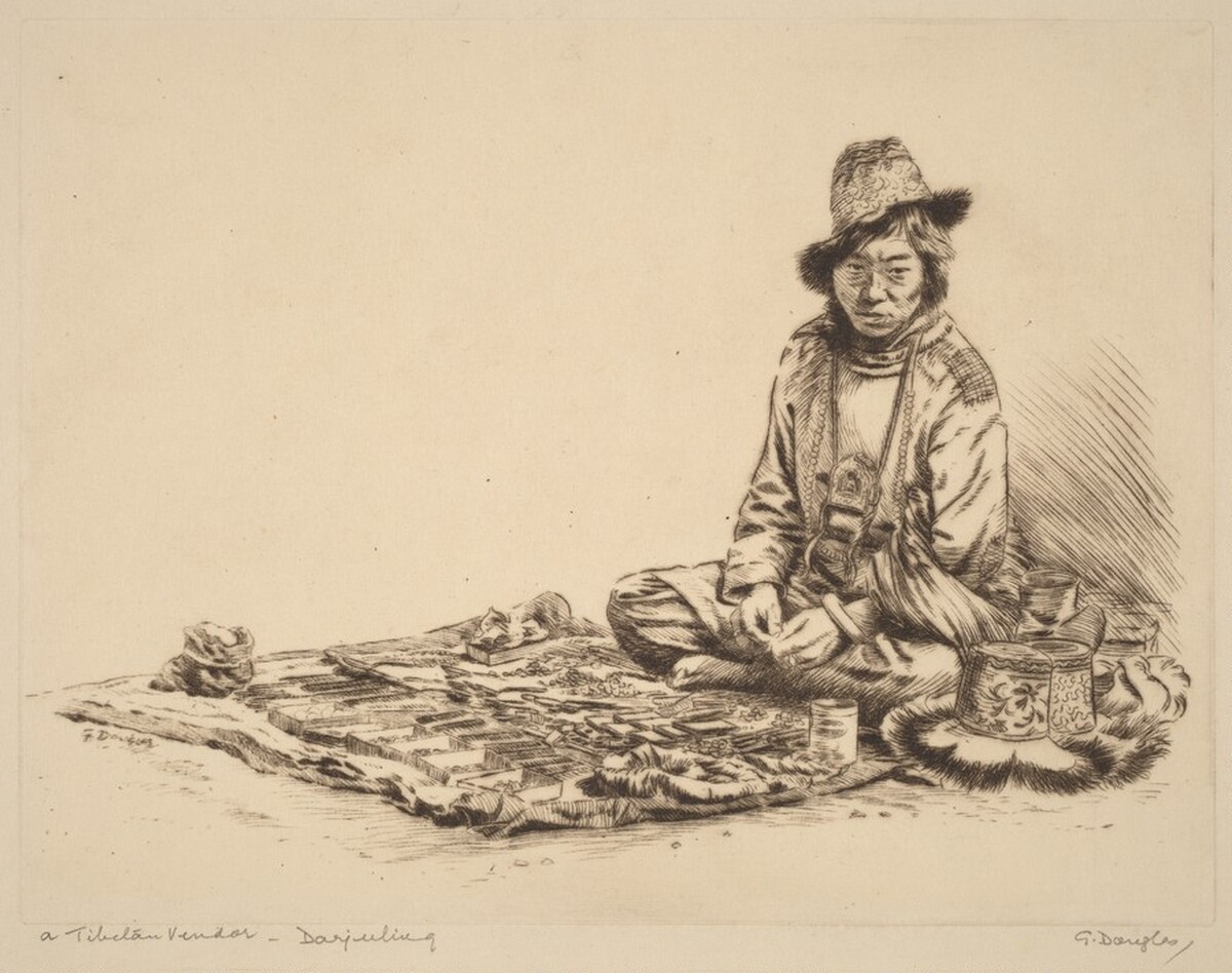 Tibetan Vendor, Darjeeling by G. Douglas