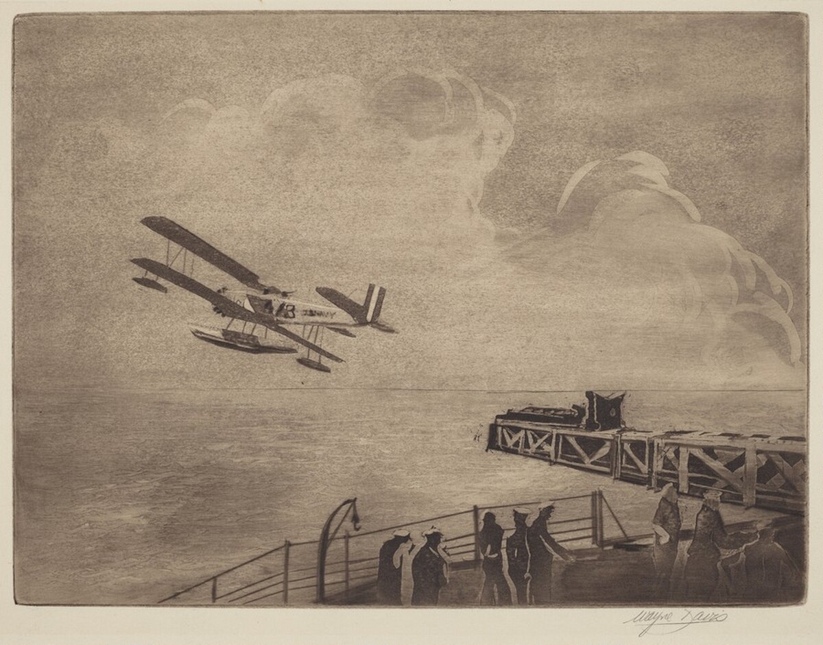 Vaught Corsair Shot From A Catapult by Wayne L. Davis