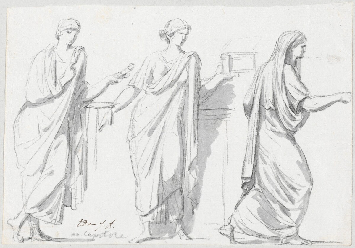 Figures from the Sarcophagus of the Muses by Jacques-Louis David