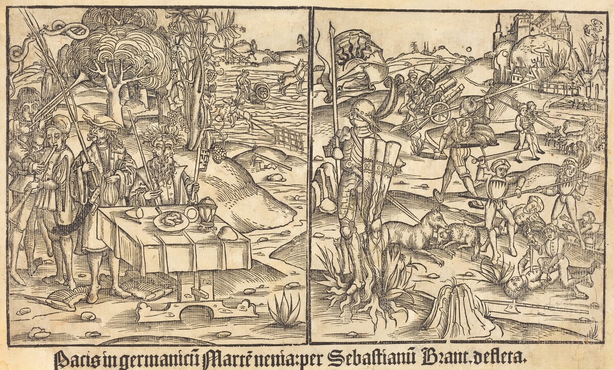 Allegory of War and Peace by German 15th Century