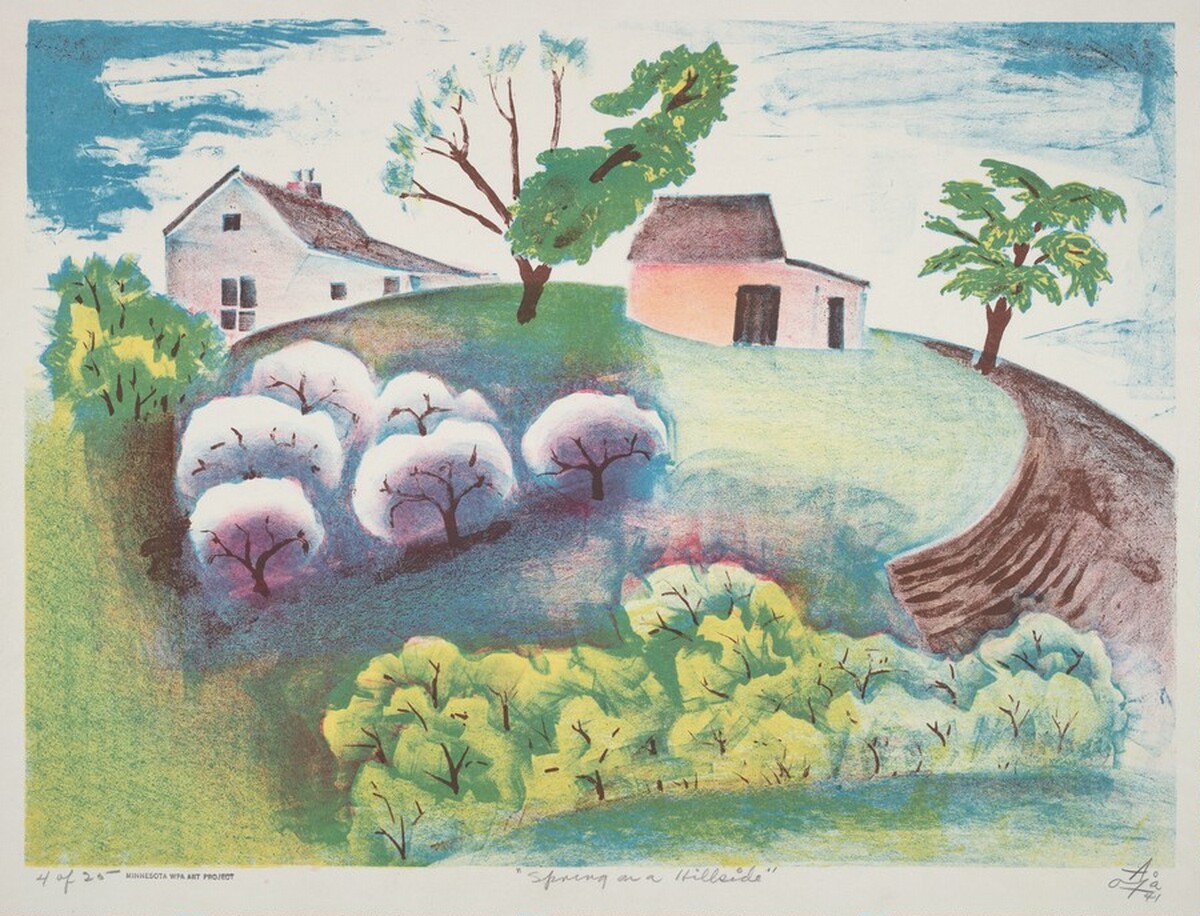 Spring on a Hillside by Alexander Oja