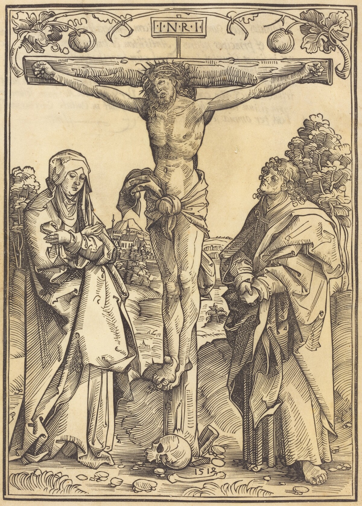 Christ on the Cross with the Virgin and Saint John the Evangelist by Wolf Traut