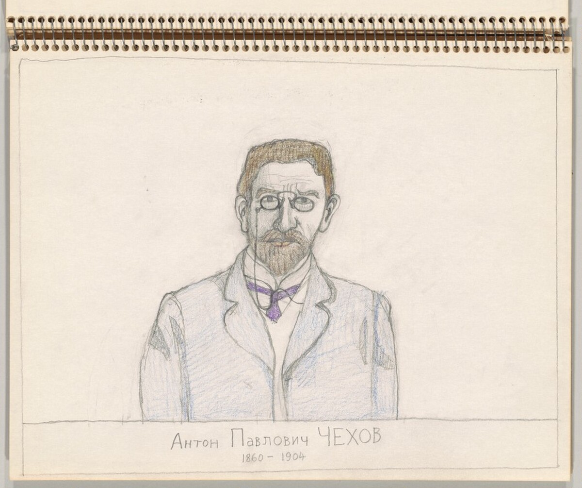Anton Pavlovich Chekhov 1860-1904 by Saul Steinberg