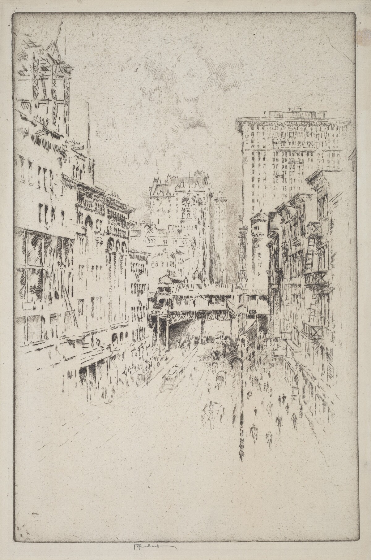 Forty-Second Street by Joseph Pennell