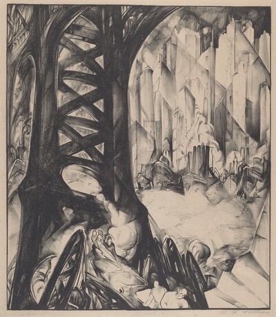 Untitled (New York with Manhattan Bridge Piers)