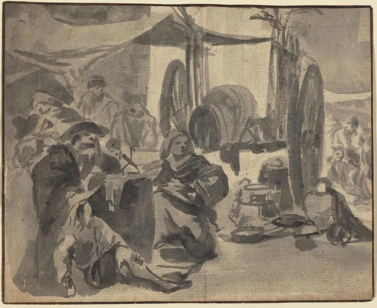 Market Scene by Netherlandish 17th Century