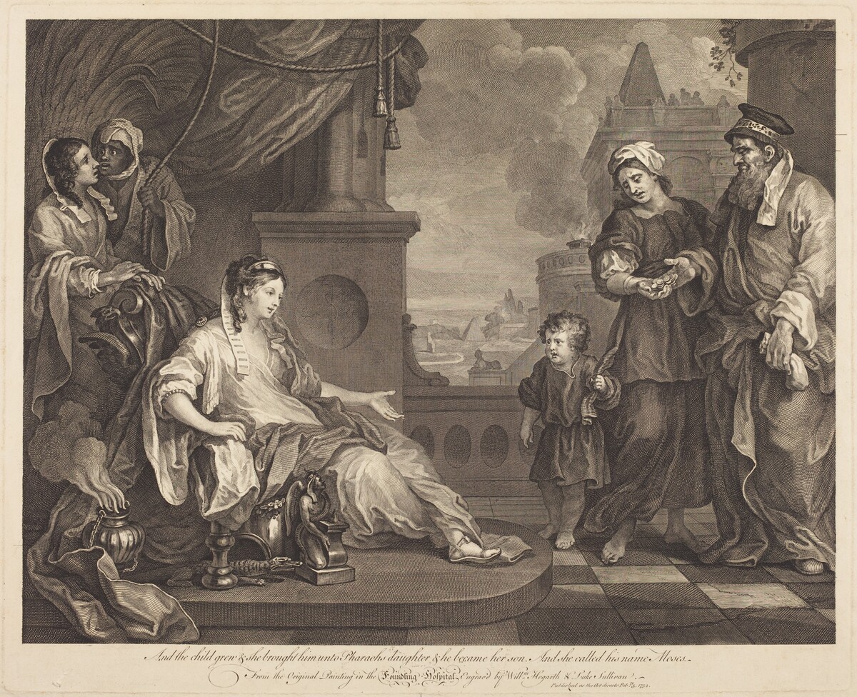 Moses Brought to Pharaoh's Daughter by William Hogarth and Luke Sullivan