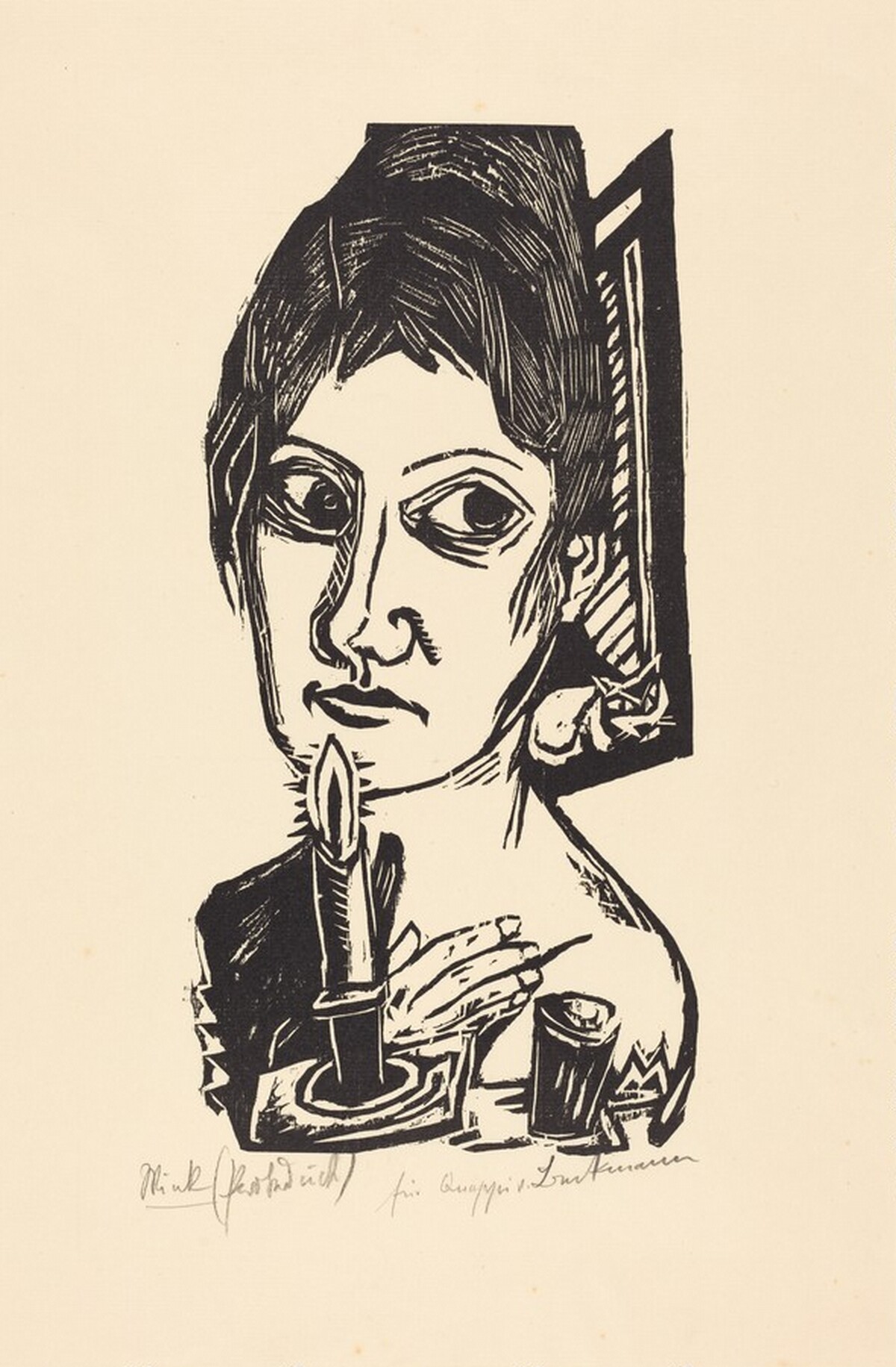 Woman with Candle (Frau mit Kerze) by Max Beckmann
