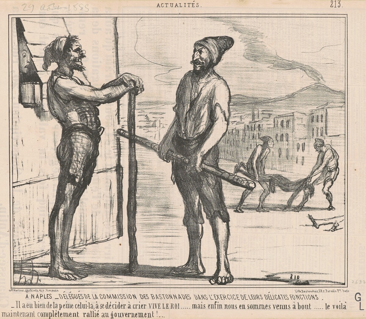 A Naples: Délégués de la commission ... by Honoré Daumier