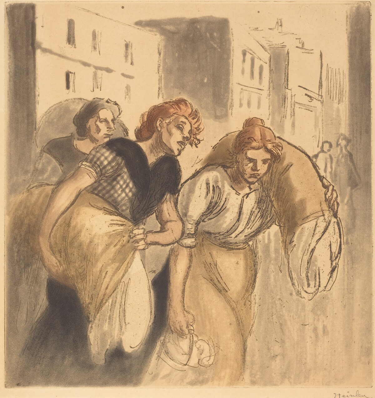 Return from the Wash House (Retour de lavoir) by Théophile Alexandre Steinlen
