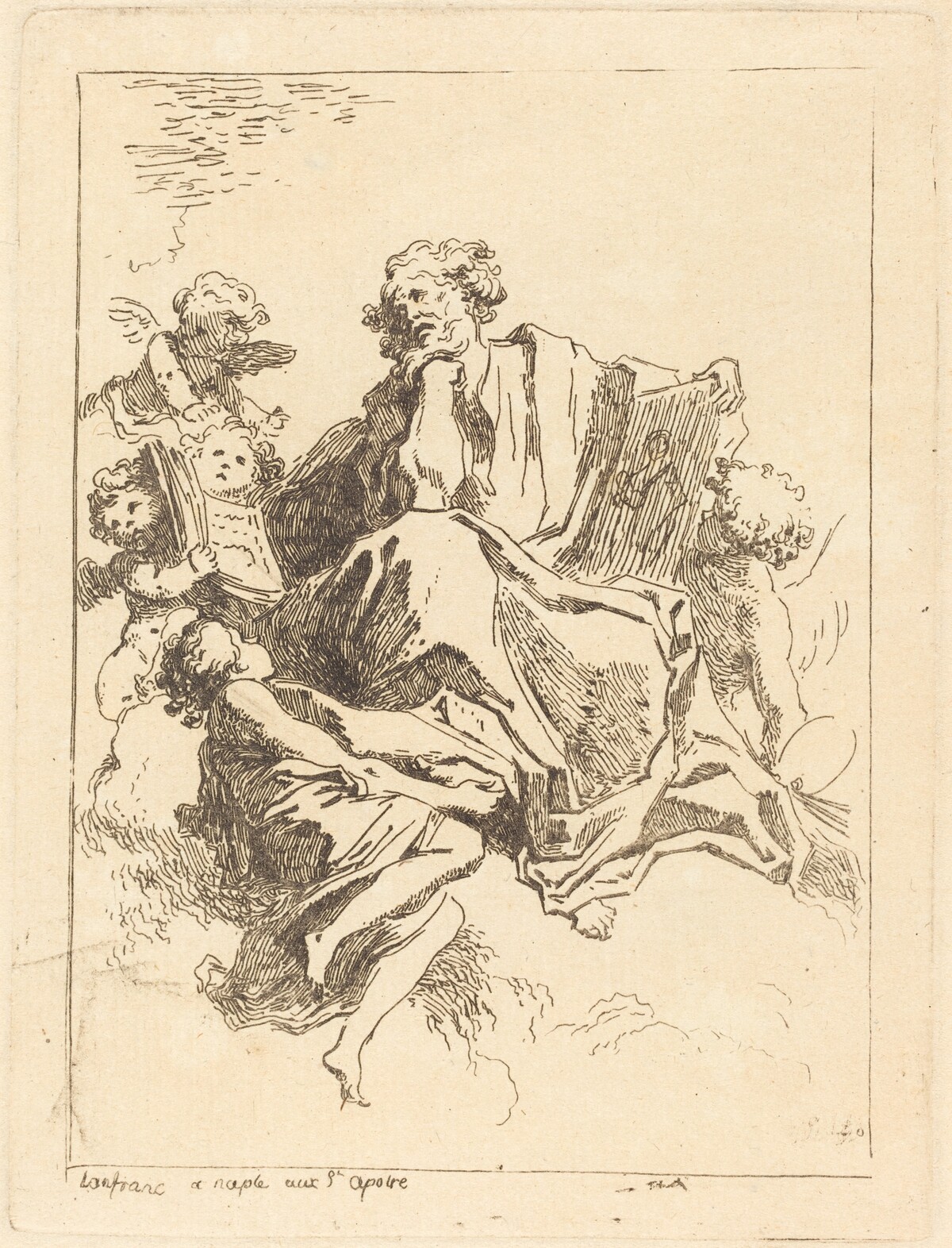 Saint Luke by Jean-Honoré Fragonard after Giovanni Lanfranco