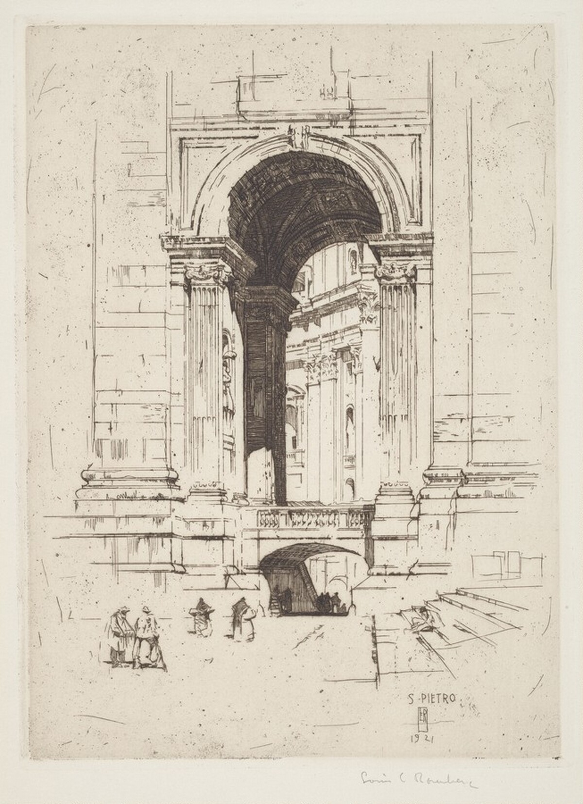 St. Peter's, Rome by Louis Conrad Rosenberg