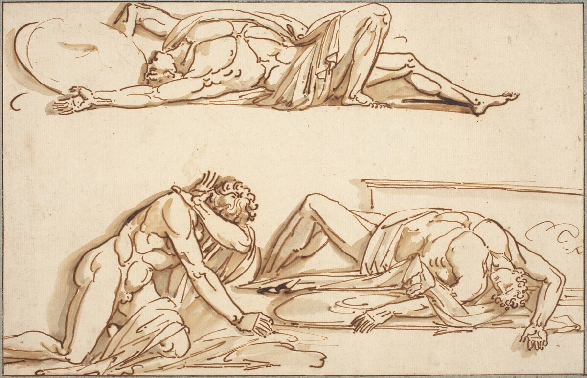 Achilles and Patroclus by Philippe-Auguste Hennequin