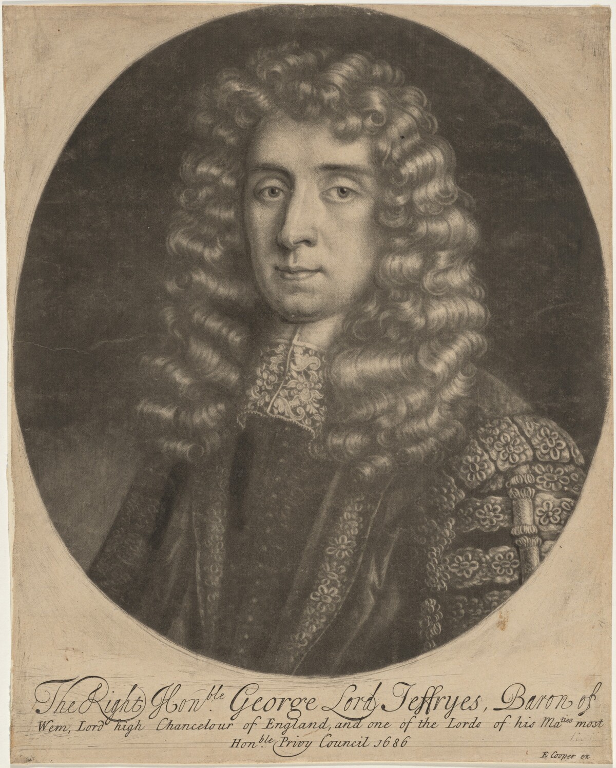 George, Lord Jeffreys by after Sir Godfrey Kneller