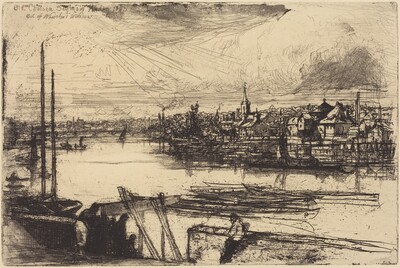 Old Chelsea, Out of Whistler's Window (Battersea Reach)