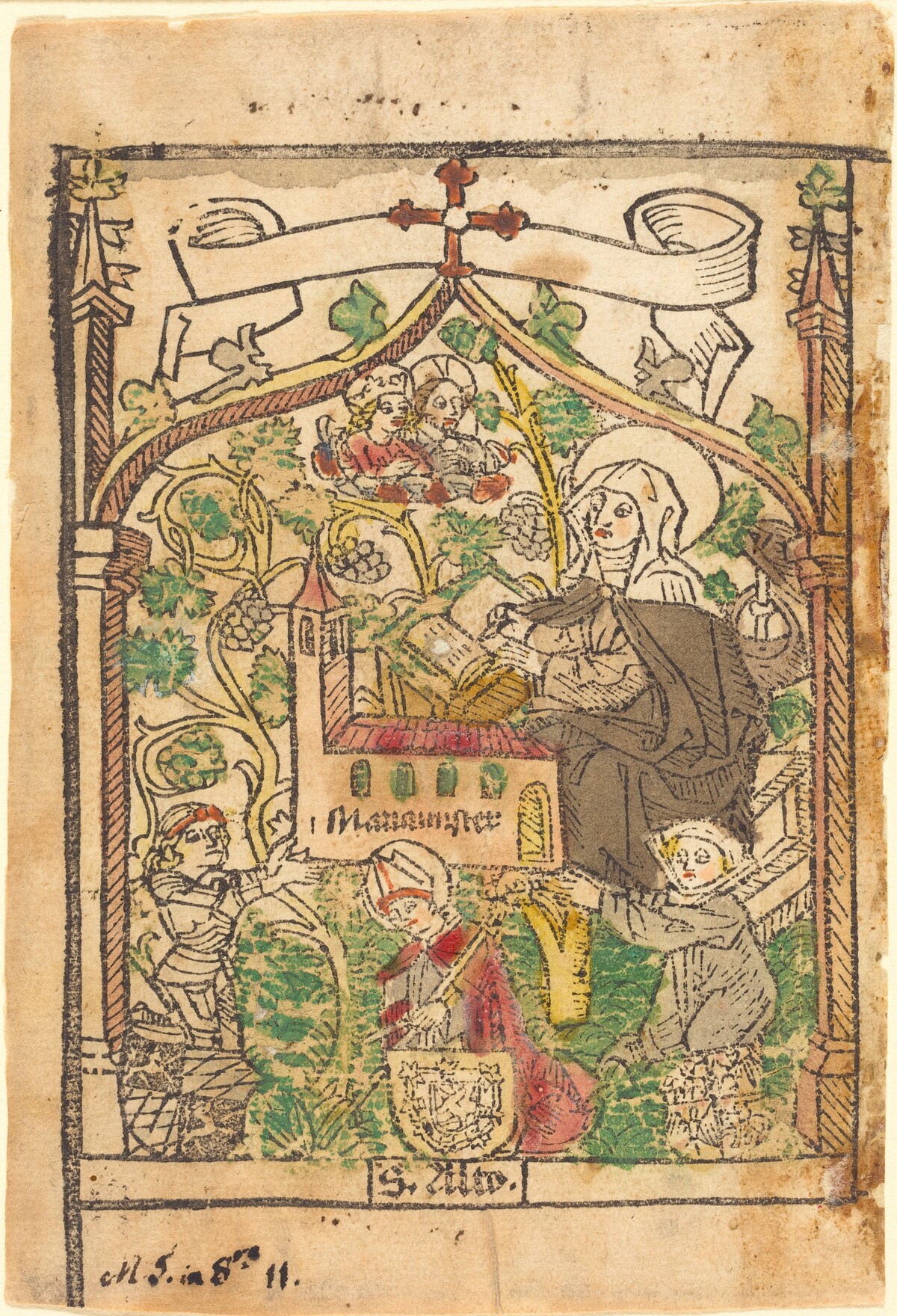 Saint Alto, Saint Bridget and the Founders  of the Mariamunster by German 15th Century