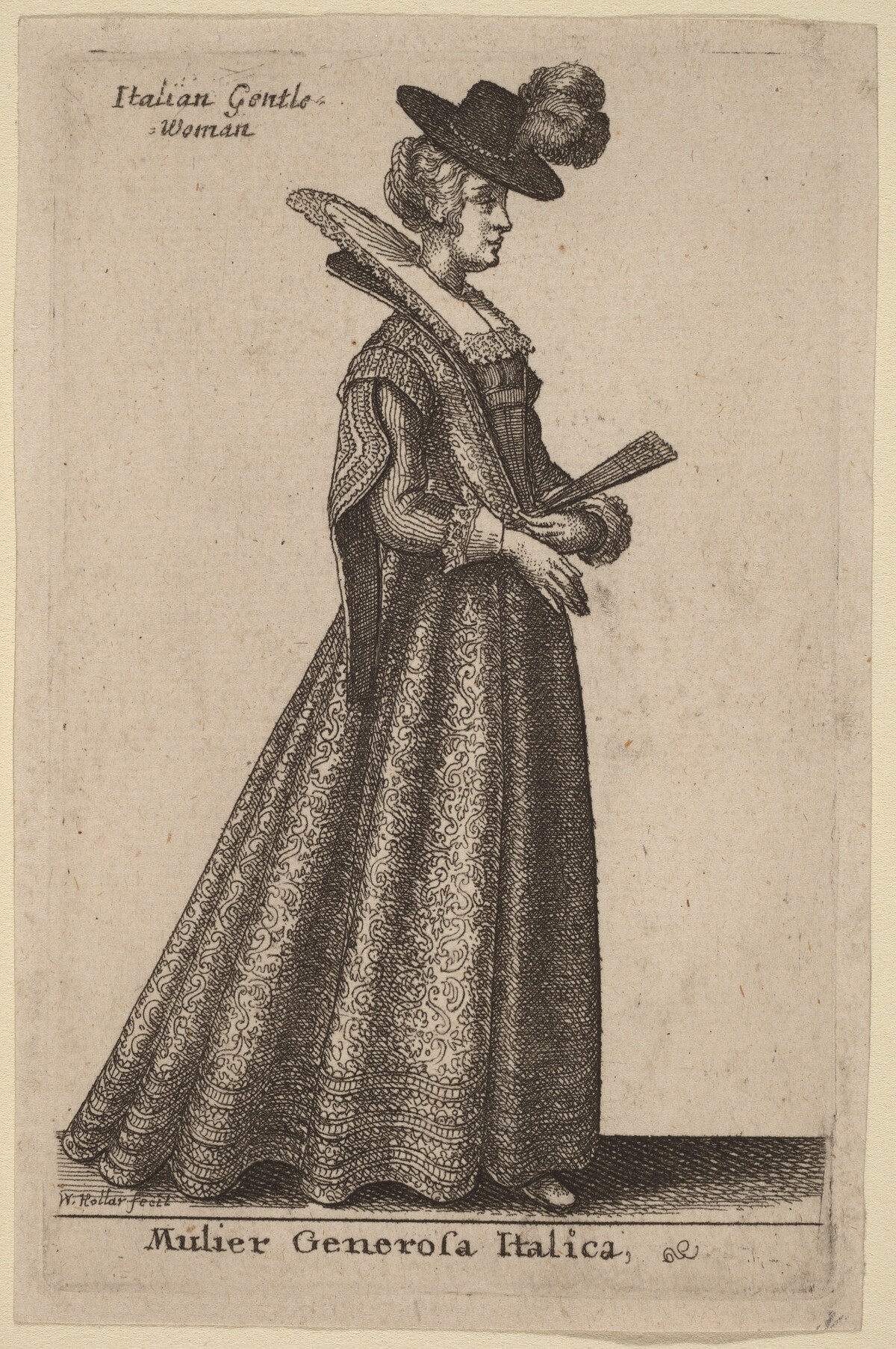 Mulier Generosa Italica by Wenceslaus Hollar