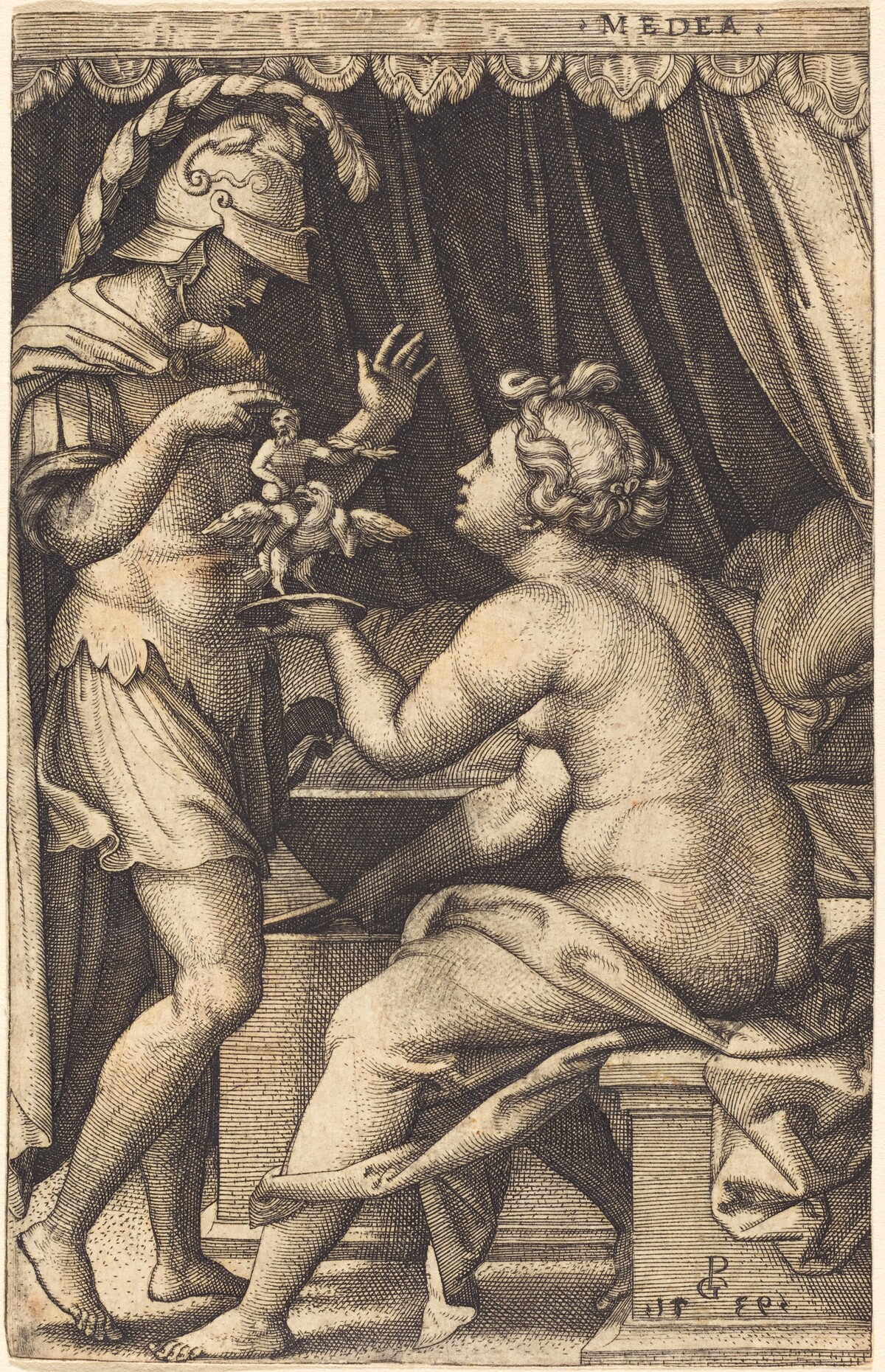 Medea Returning the Penates to Jason by Georg Pencz