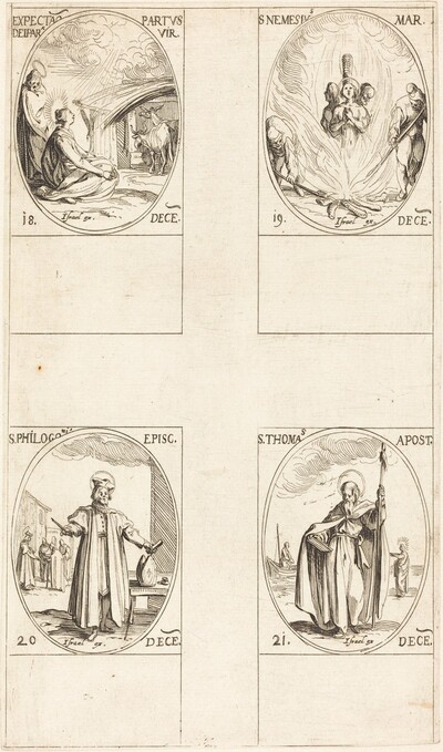 Waiting for the Virgin to Give Birth; St. Nemesius; St. Philogonius; St. Thomas