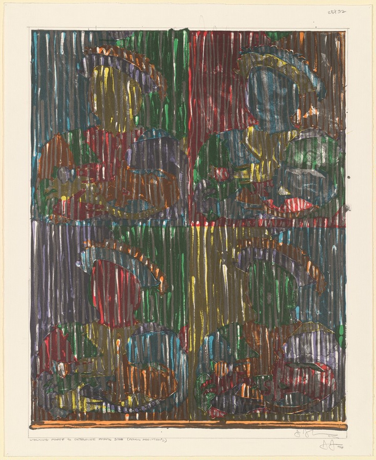 After Holbein [working proof] by Jasper Johns