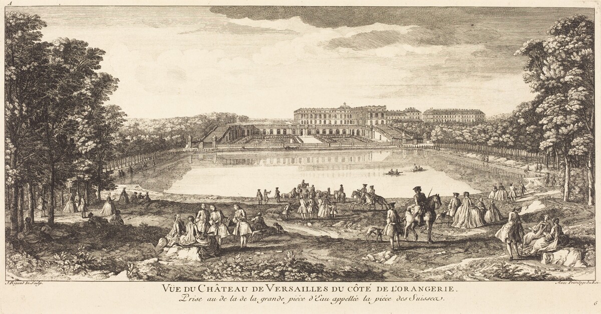 Vue du Chateau de Versailles du Cote de l'Orangerie by Jean-Baptiste Rigaud