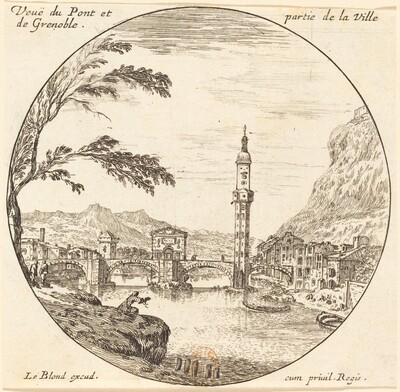 Veue de Pont et partie de la Ville de Grenoble