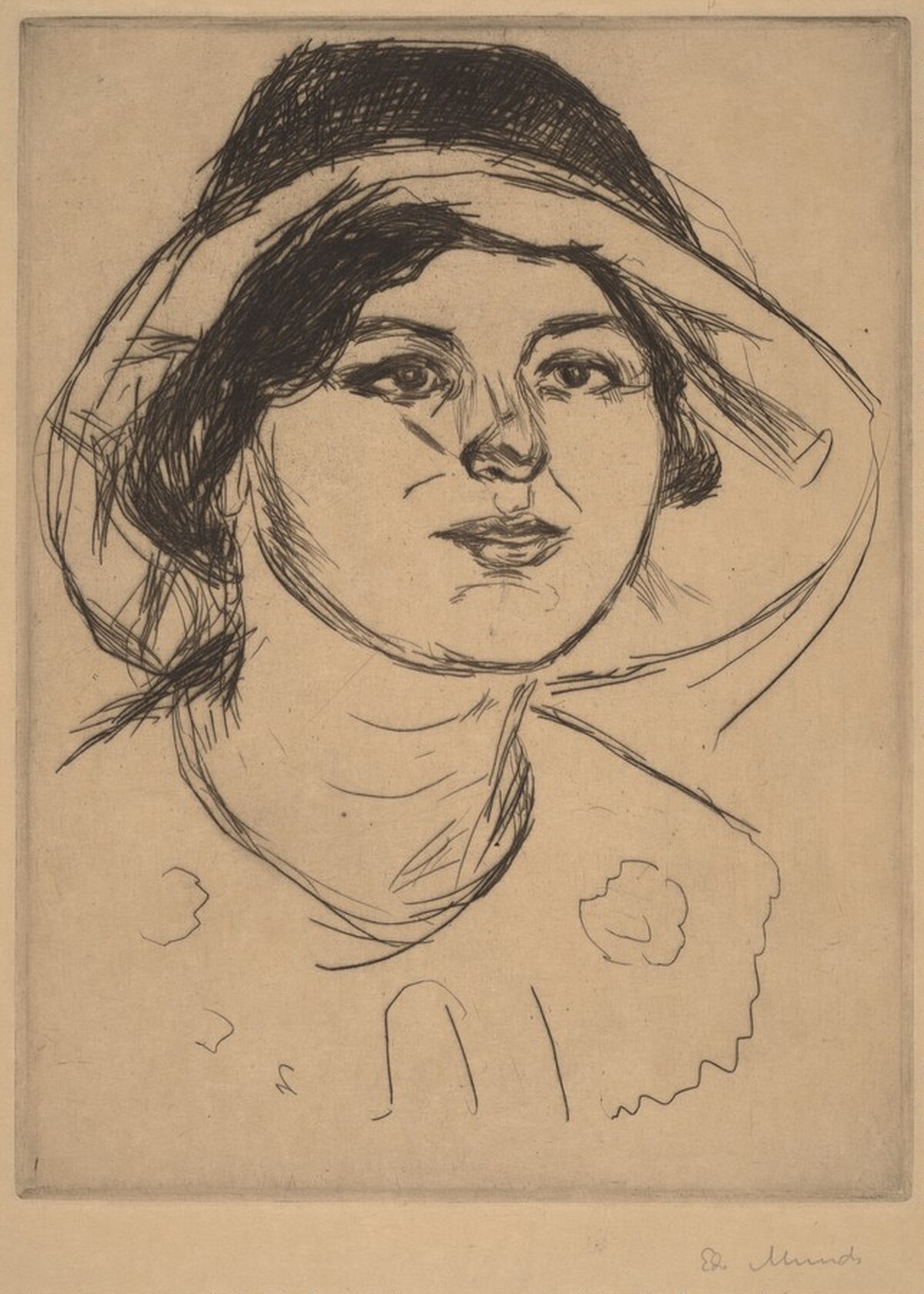 Celline in a Hat by Edvard Munch