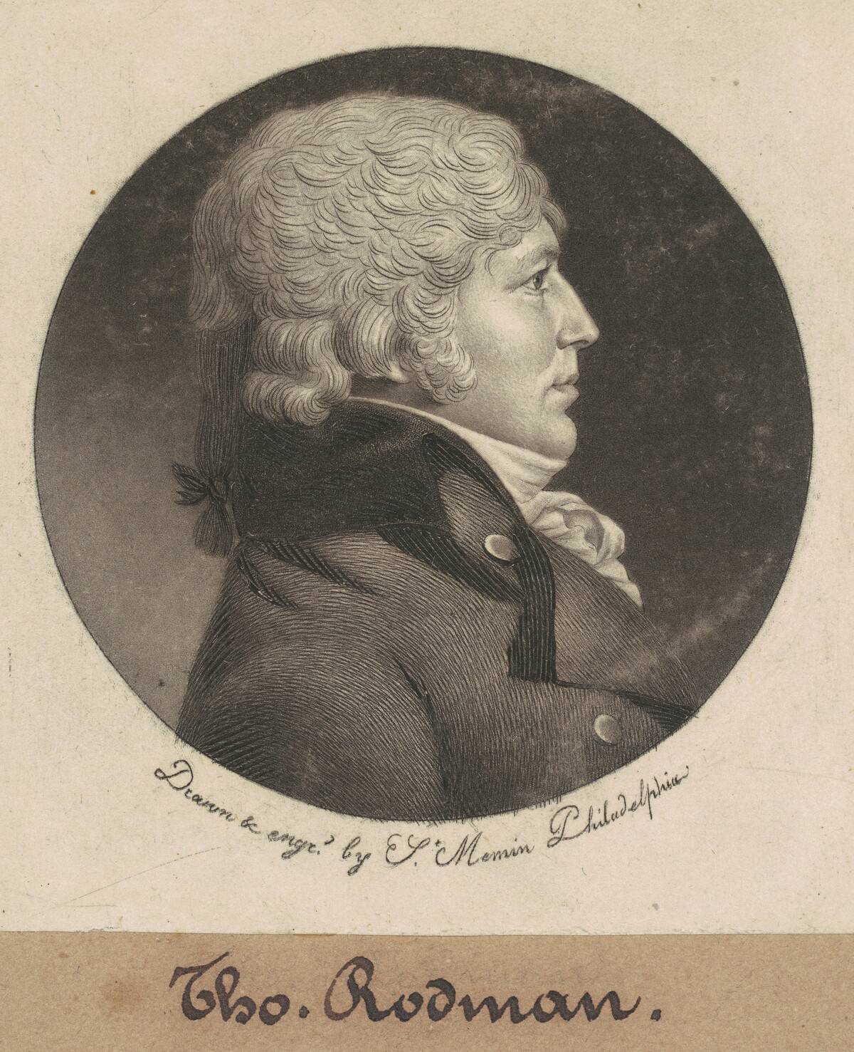 Thomas Rodman by Charles B. J. Févret de Saint-Mémin