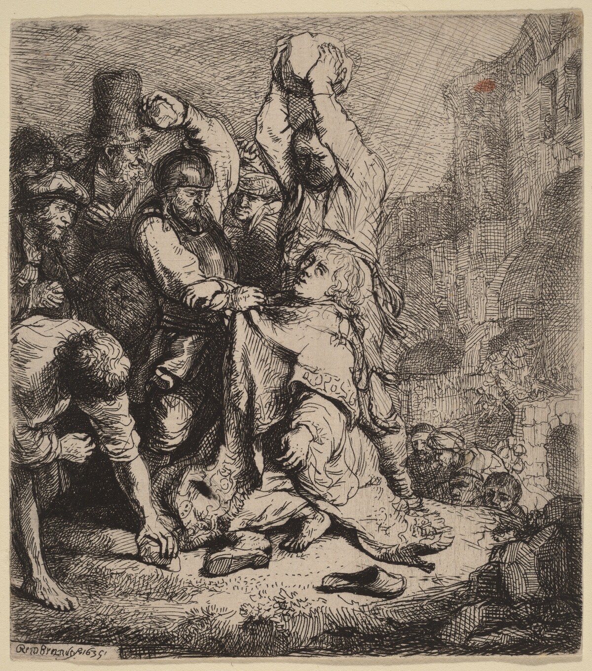 The Stoning of Saint Stephen by Rembrandt van Rijn