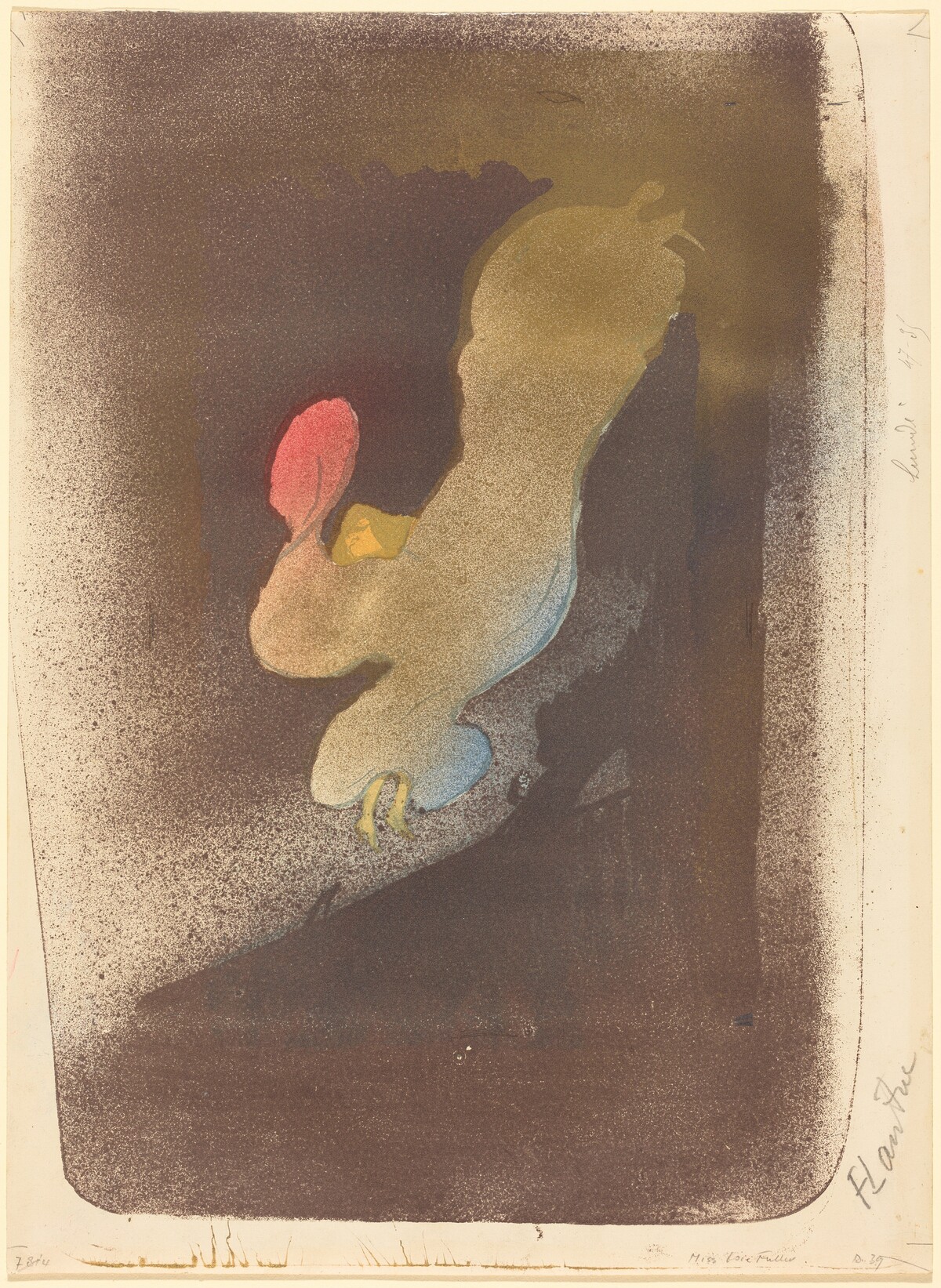 Miss Loïe Fuller by Henri de Toulouse-Lautrec (artist); André Marty (publisher); Edouard Ancourt (printer)