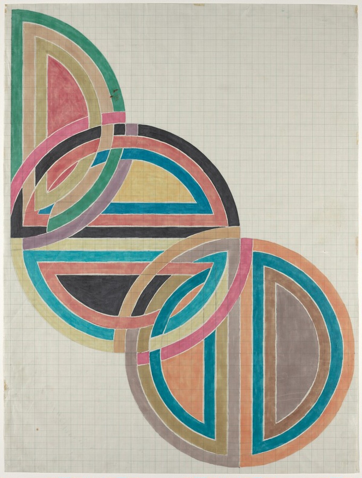 Drawing for Lincoln Center Poster by Frank Stella