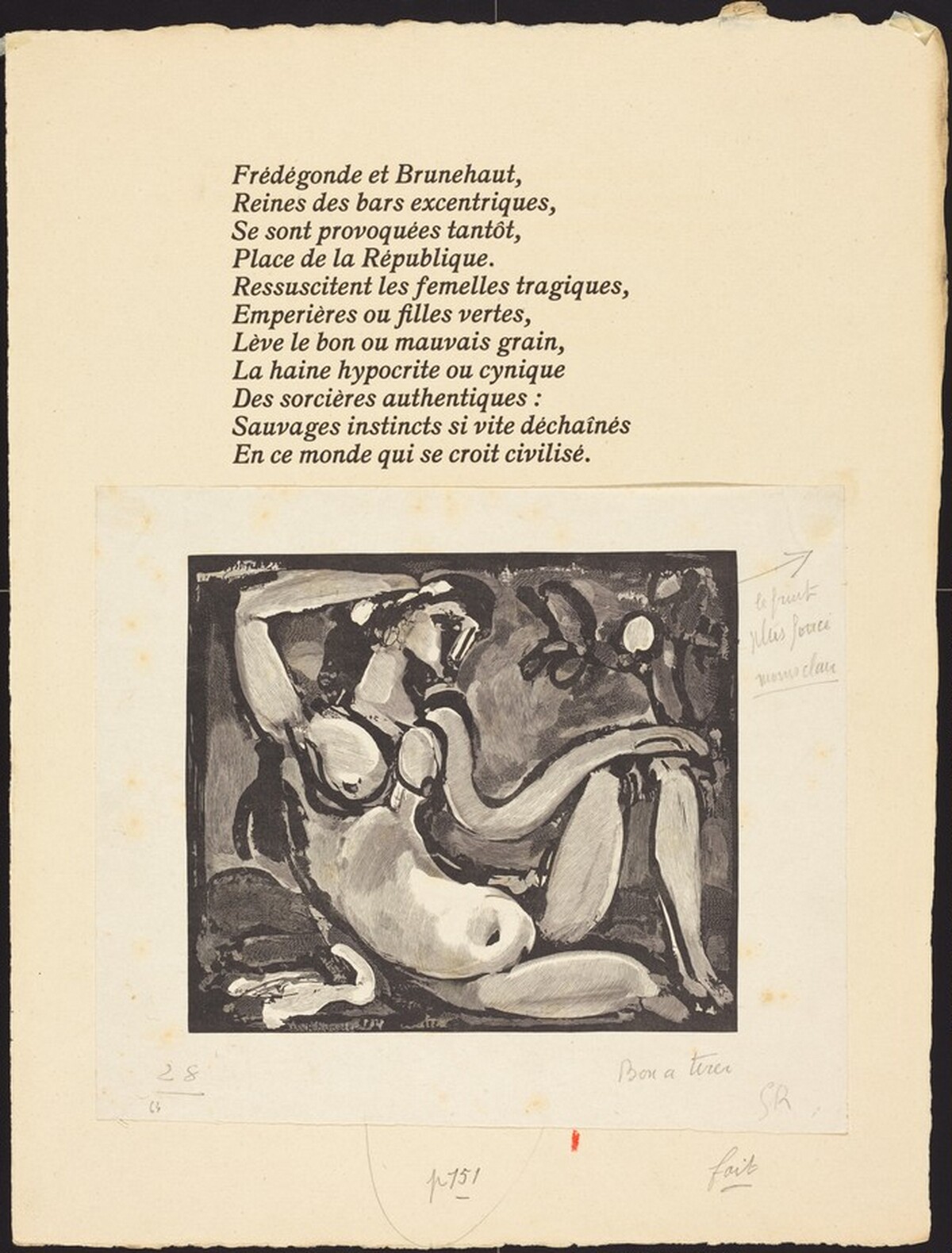 Reclining Nude by Georges Rouault