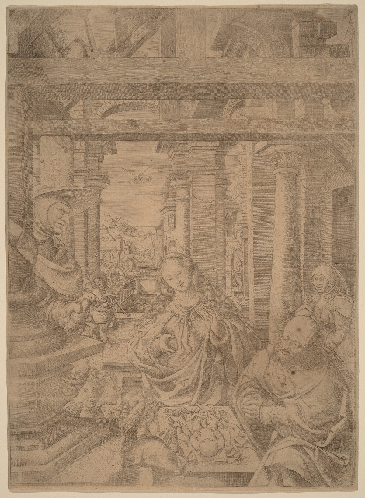 The Adoration of the Shepherds by Frans Crabbe van Espleghem