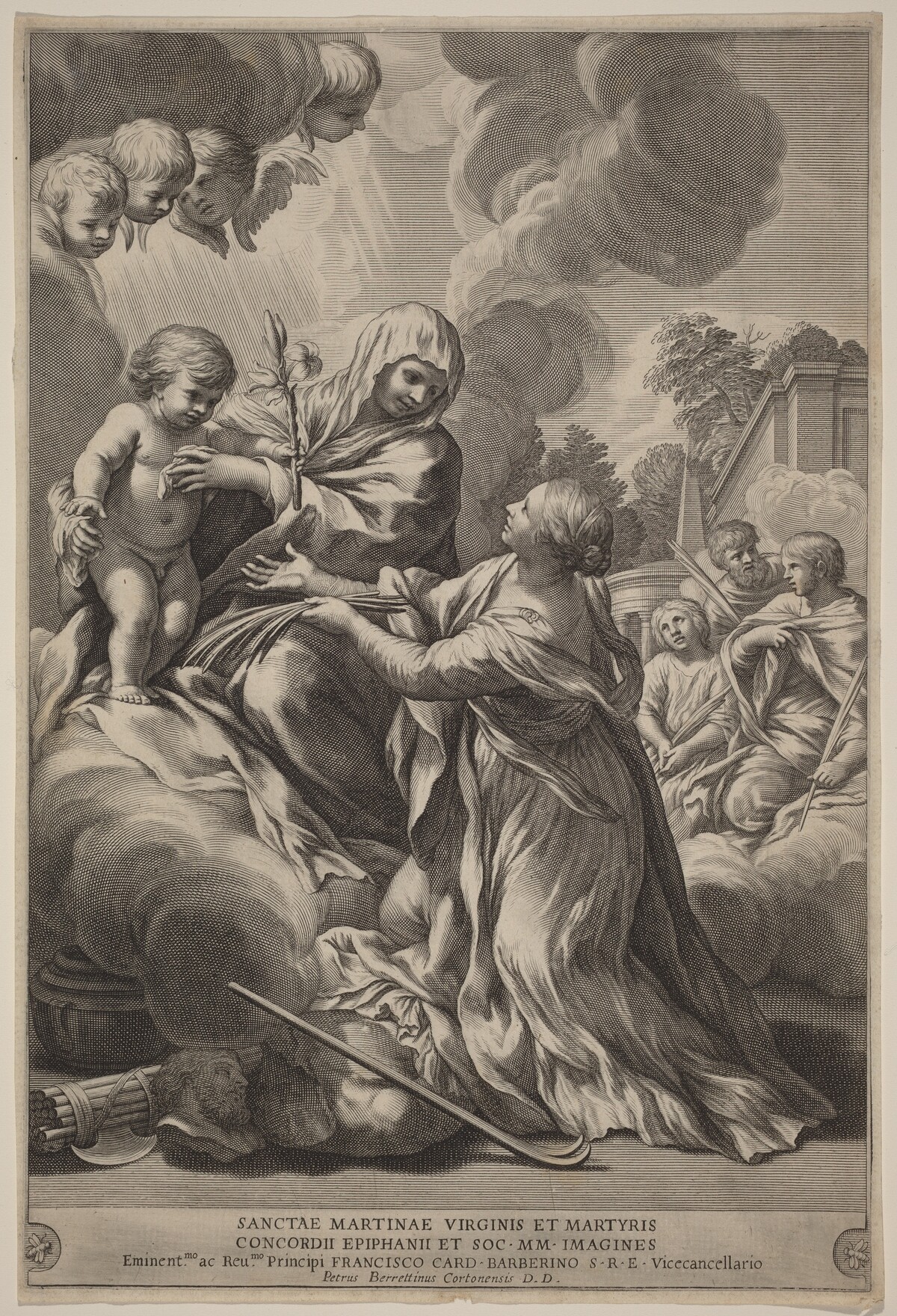 Virgin and Child with Martyrs by after Pietro da Cortona