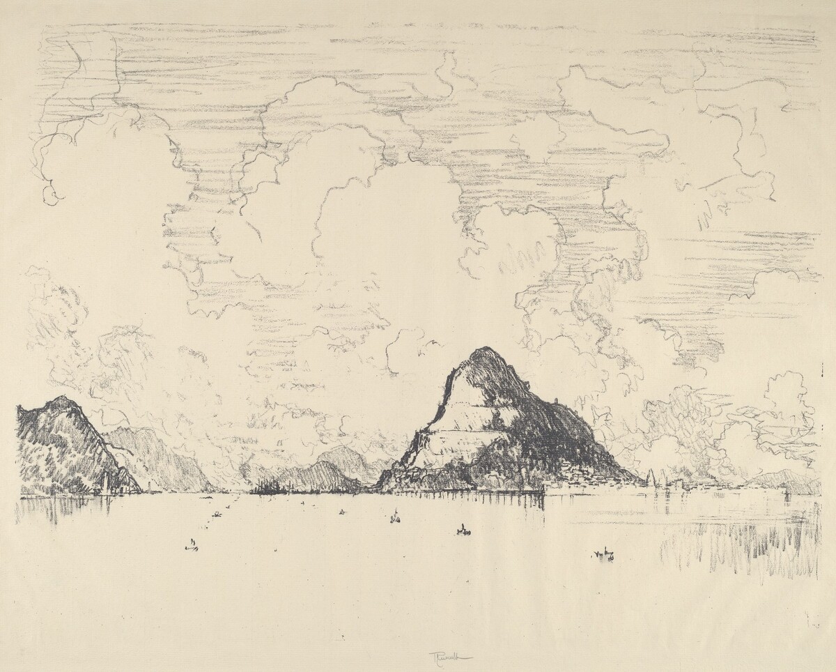 Entrance to the Canal from the Pacific by Joseph Pennell