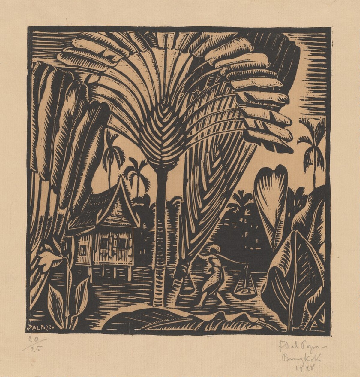 Jungle Clearing with Spreading Palms by Francesco Dal Pozzo