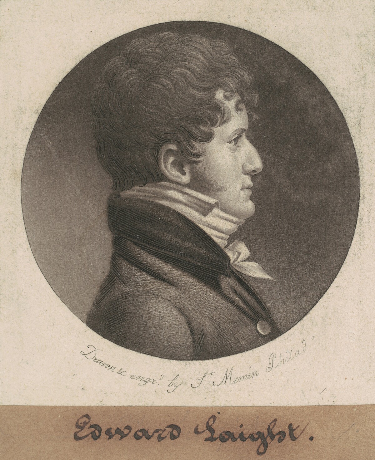 Edward Laight by Charles B. J. Févret de Saint-Mémin