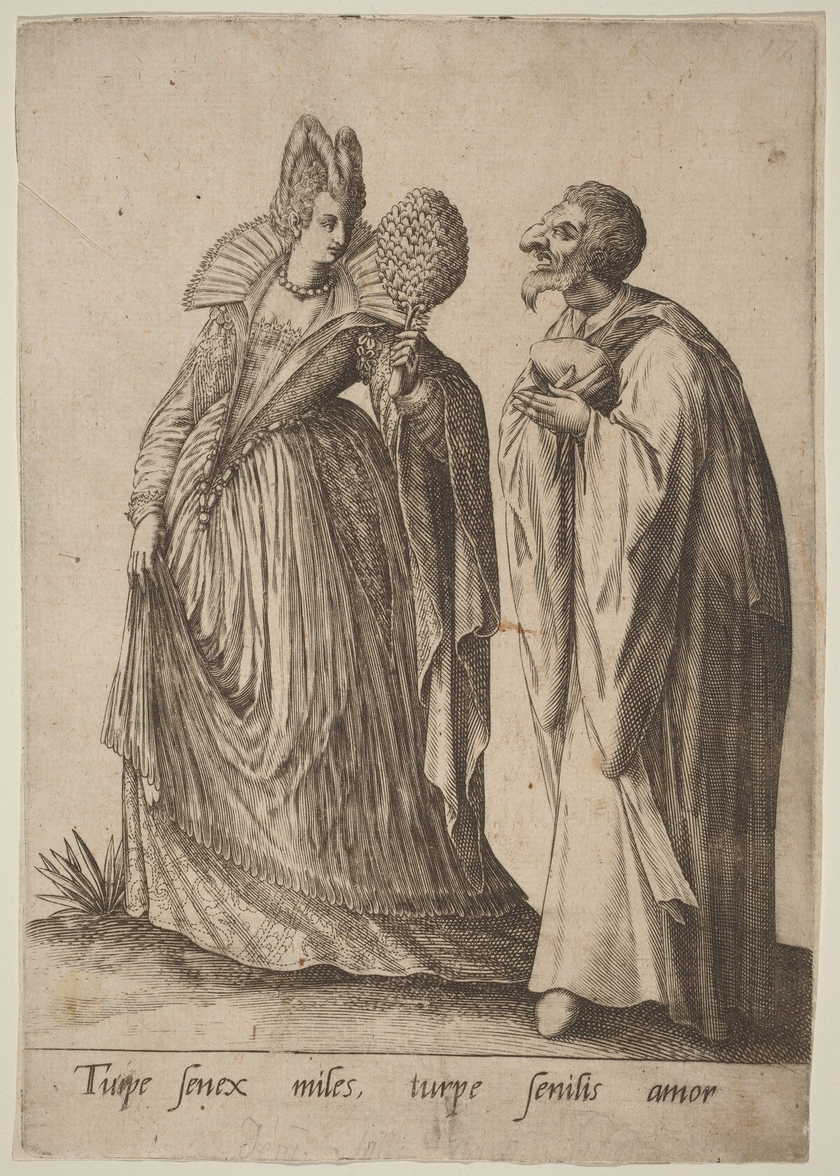 Turpe senex miles... by Robert Boissard after Jean-Jacques Boissard