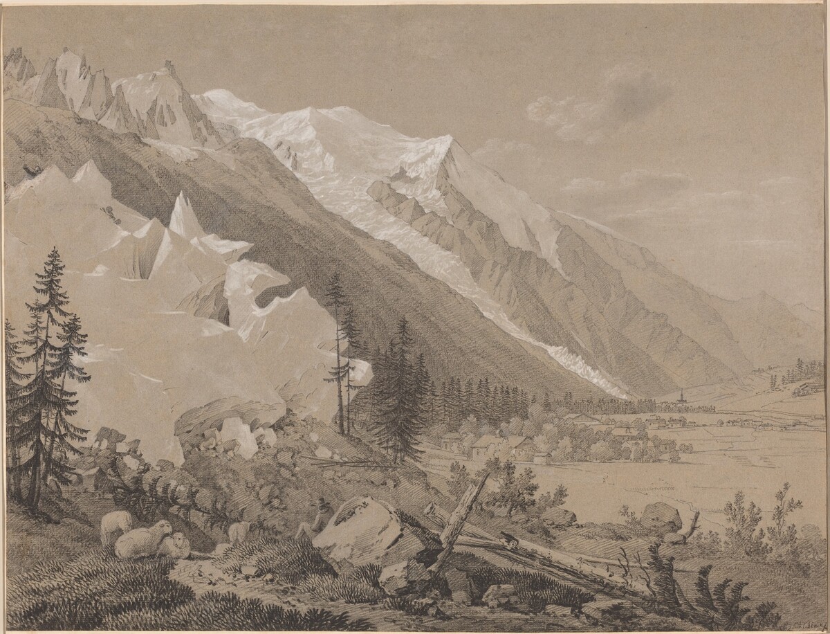 Vue du Mont Blanc by Jean Antoine Linck