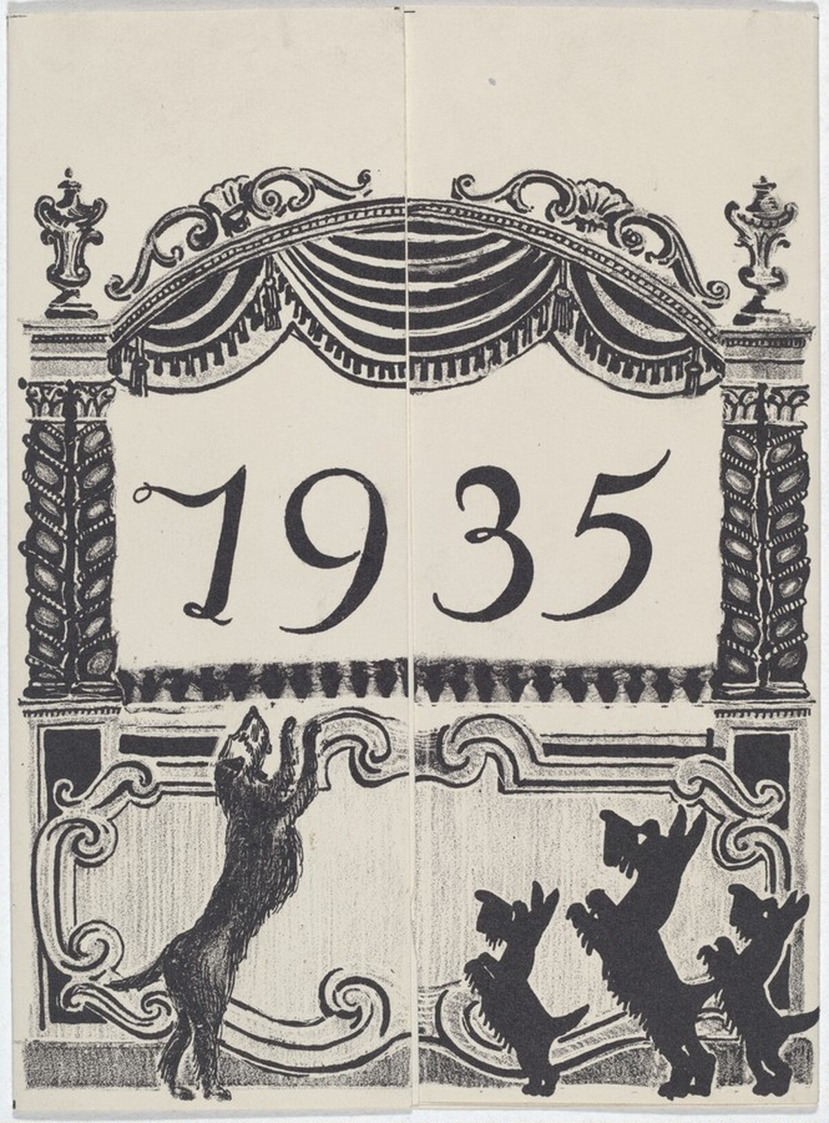 Rosenwald New Year Card by Alfred Bendiner