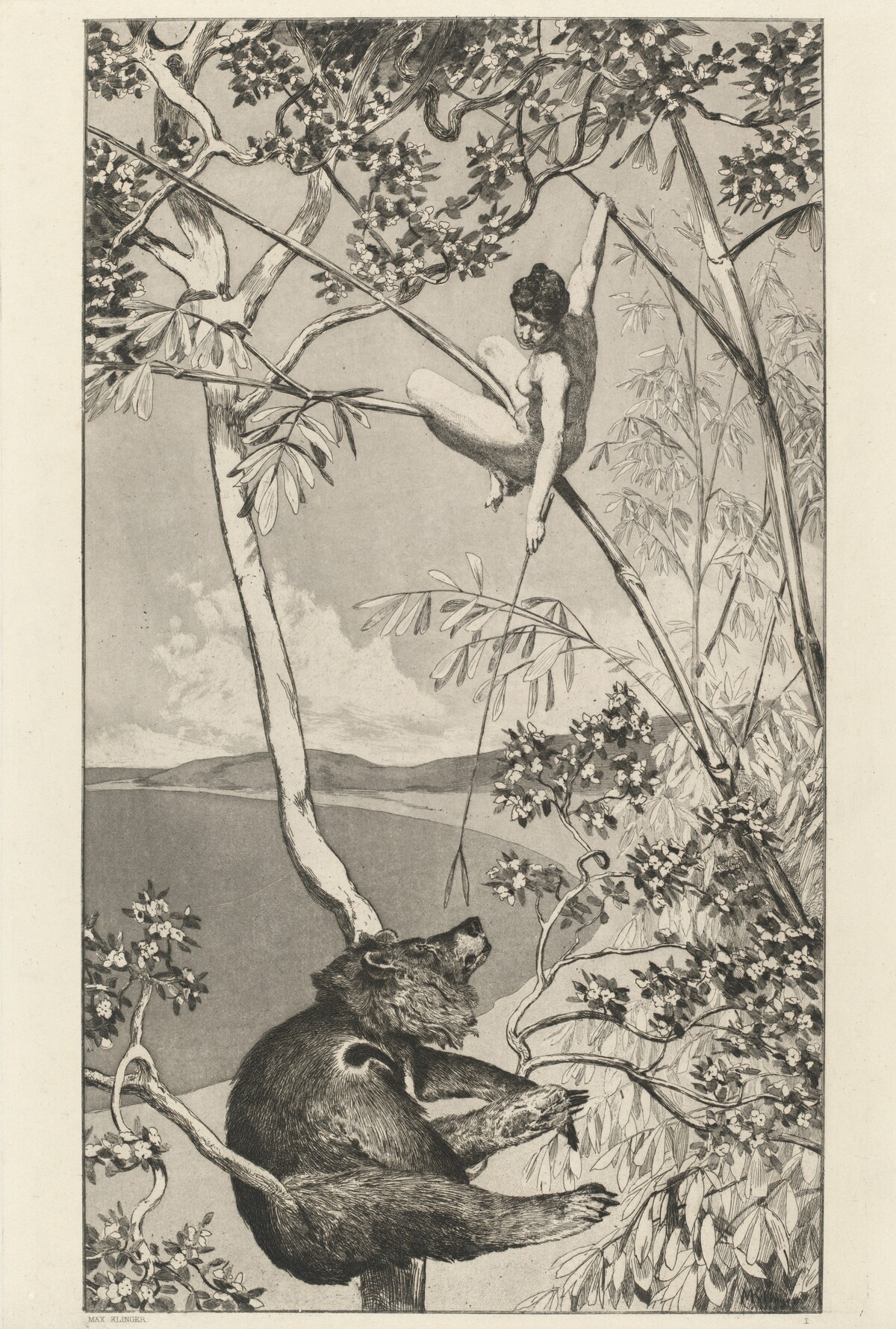 Bear and Elf (Bär und Elfe): pl.1 by Max Klinger