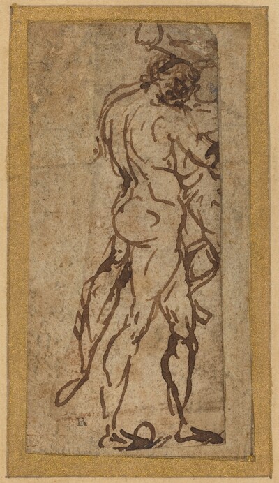 Two Nudes Fighting