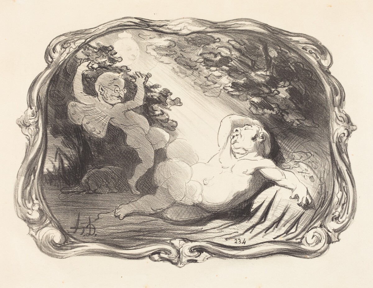 Le Sommeil d'Endymion-Berryer by Honoré Daumier