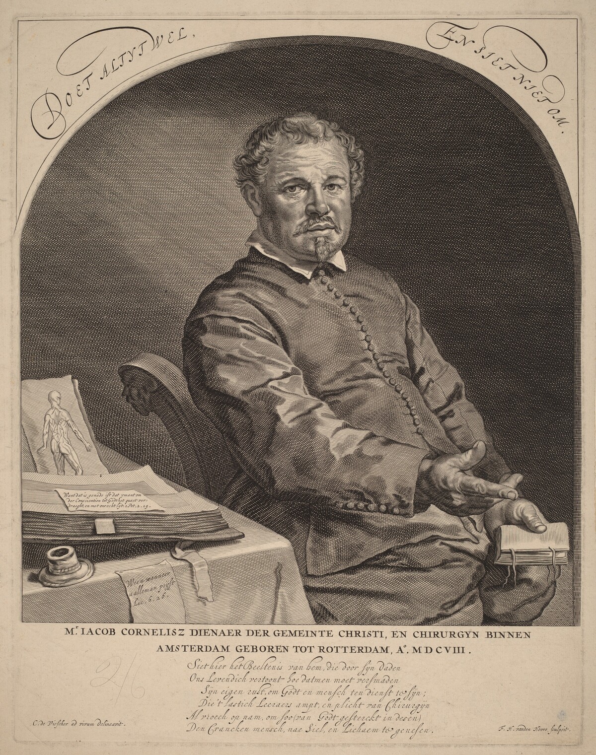 Jacob Cornelius by Frederik Hendrik van den Hove after Cornelis Visscher