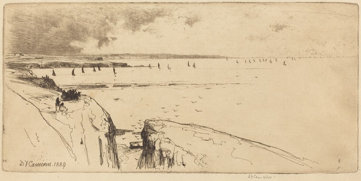 The Cliffs of Aberdeenshire by David Young Cameron