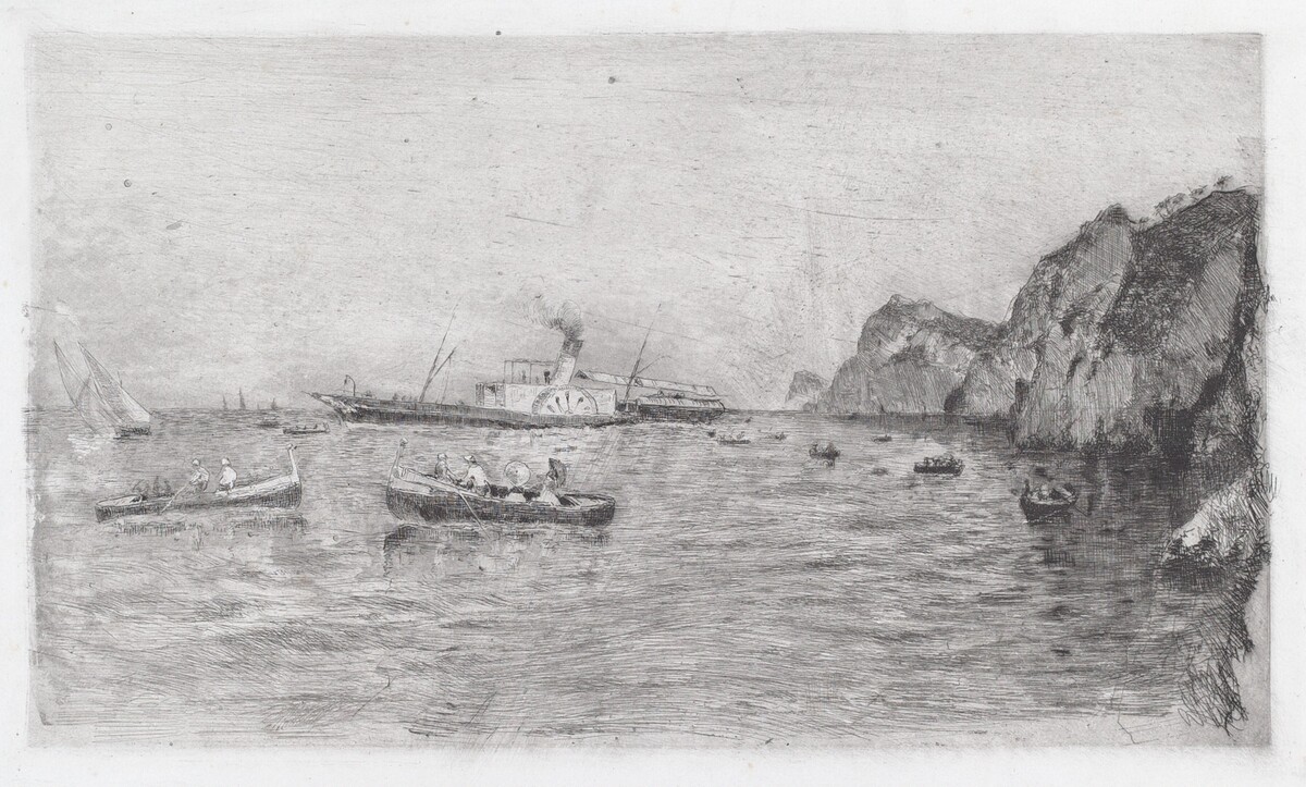 Harbor at Capri [Marina di Capri] by Uberto dell'Orto