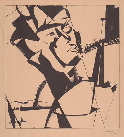 Untitled (Abstraction with Head and Mills College)