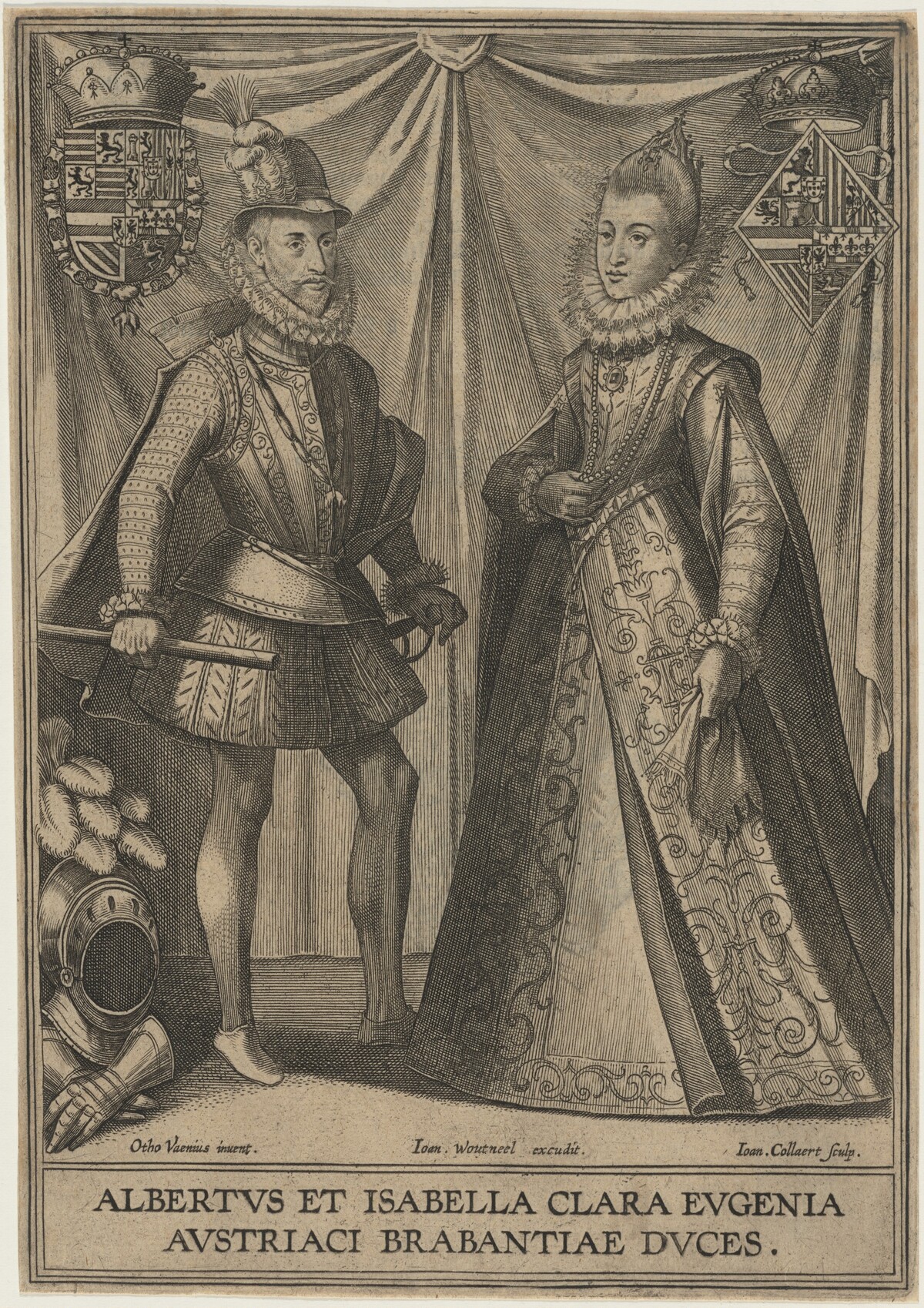 Archduke Albert and Isabella Clara Eugenie of Austria by Hans Collaert the Younger