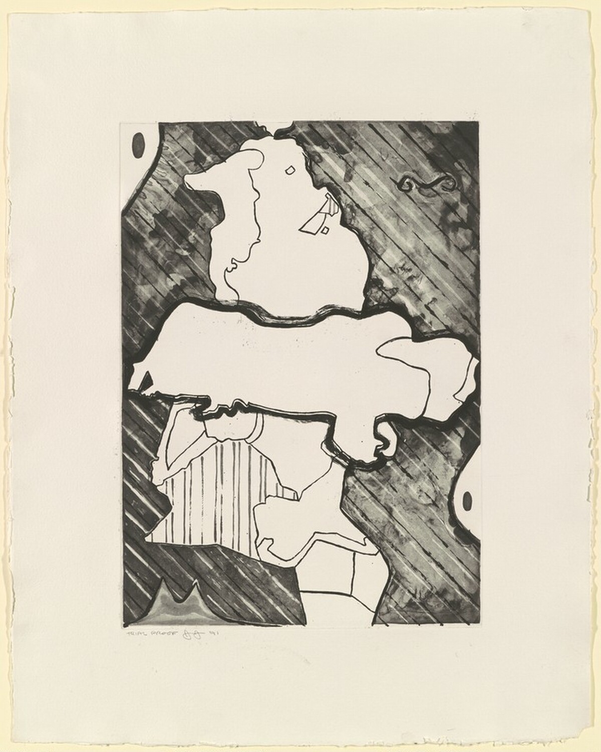 Green Angel [trial proof] by Jasper Johns