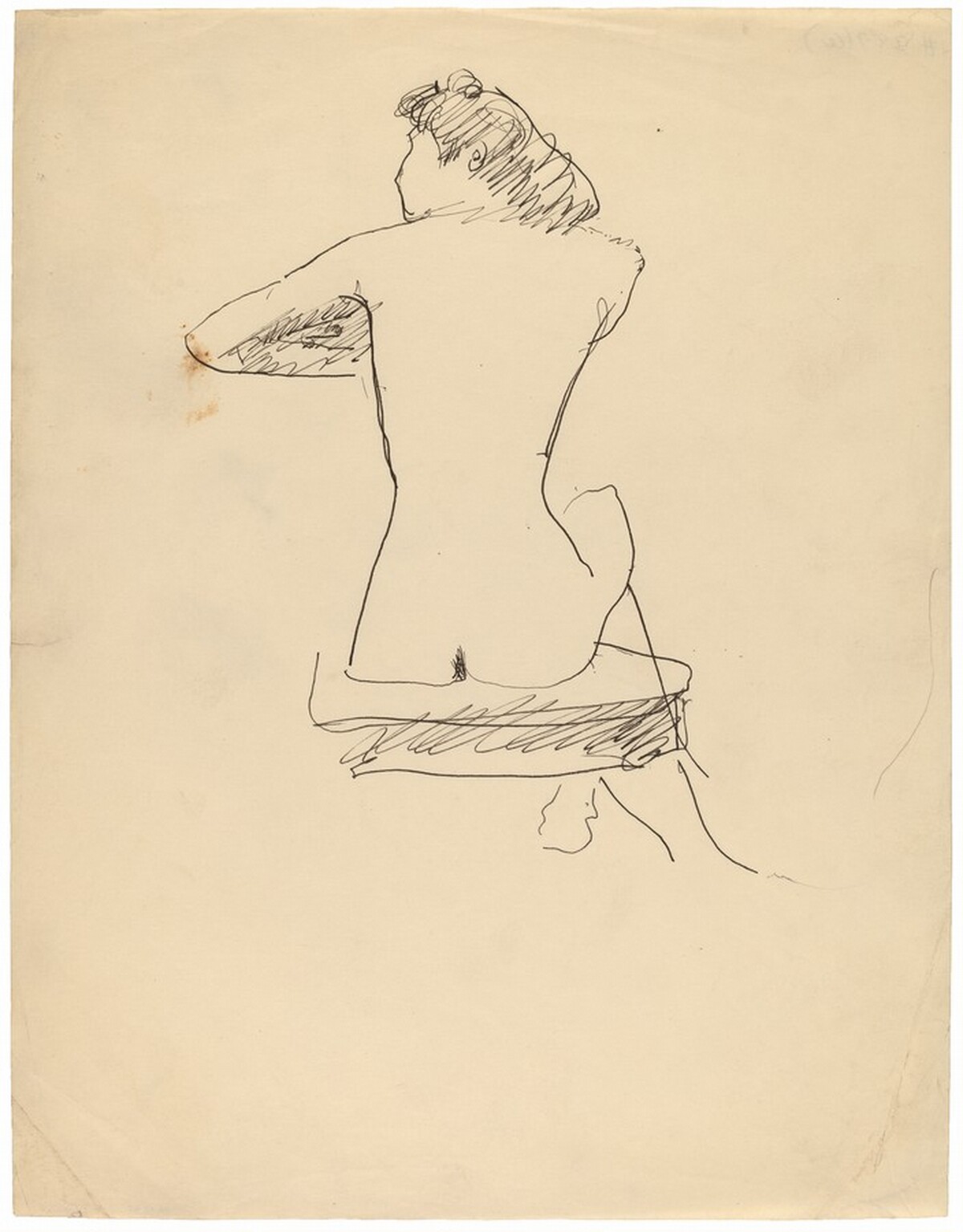 Seated Female Nude Seen from the Back, Left Elbow Extended by Mark Rothko